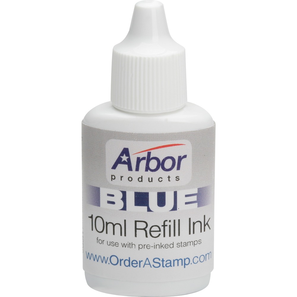 NSN2073959 - Stamp refill ink is designed for re-inking, pre-inked stamps. Extend the life of your pre-inked stamp for tens of thousands of impressions with just a couple of drops. Refill ink includes easy-drip spout. Color of cap indicates ink color.