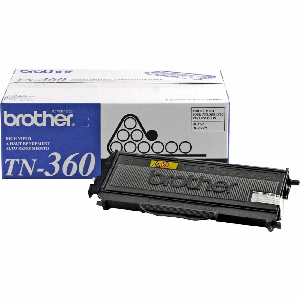 BRTTN360 - High-yield toner cartridge is designed for use in Brother DCP-7030, DCP-7040; HL-2140, HL-2170W; MFC-7340, MFC-7345N, MFC-7440N and MFC-7840W. All genuine Brother printer supplies are designed as part of an entire printing system to provide a superior degree of quality. Genuine Brother toner is delicately balanced to provide even flow and toner distribution. Cartridge yields approximately 2,600 pages.