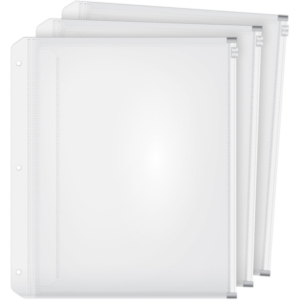 CRD14201 - Expanding binder pockets keep and protect unpunched documents, photos and other loose items. Each pocket expands up to 1/2" to hold 100 sheets of letter-size paper, note or other accessories. Secure documents with zipper closure. Three-hole punched design lets the pockets fit easily into any standard binder. Durable polypropylene material is archival-safe and acid-free and will not lift or transfer inks or toners