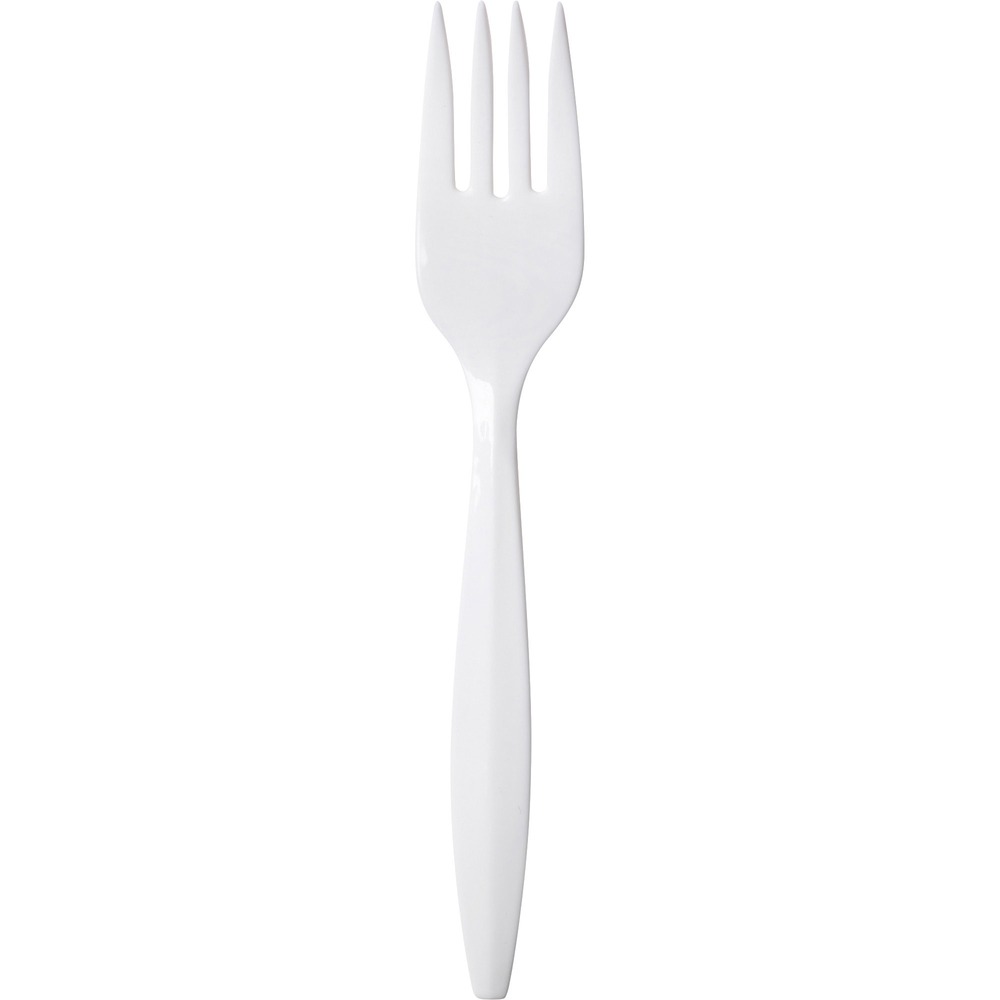 DXEPFM21 - Polypropylene forks are perfect for hot or cold lighter foods and side dishes in office parties, luncheons and breakrooms. Strong, shatter-resistant, durable utensils in bright white are medium-weight for flexibility. Efficient Dixie dense-pack, space-saver packaging conserves valuable storage space. More from the Manufacturer
