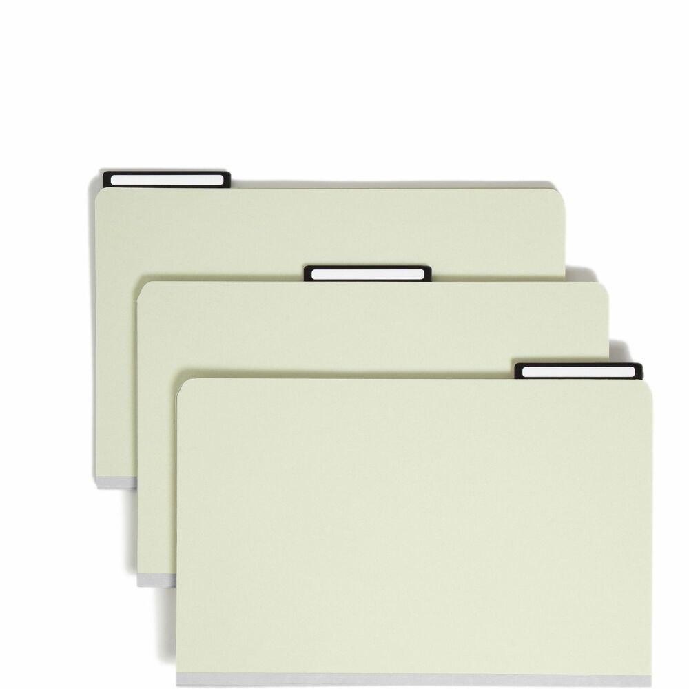 SMD18430 - Use these gray, heavy-duty pressboard folders for bulky, heavily used files. Sturdy, heavyweight folders are made of 25 point pressboard to resist wear and tear and contain a high percentage of recycled content so they are ideal for the eco-friendly office. Tyvek accordion-pleat gusset expands 1" to accommodate your bulkiest files. Folders also feature metal, 1/3-cut tabs in assorted positions for easy visibility and quick access. Guide-height folders contain a high percentage of recycled material.