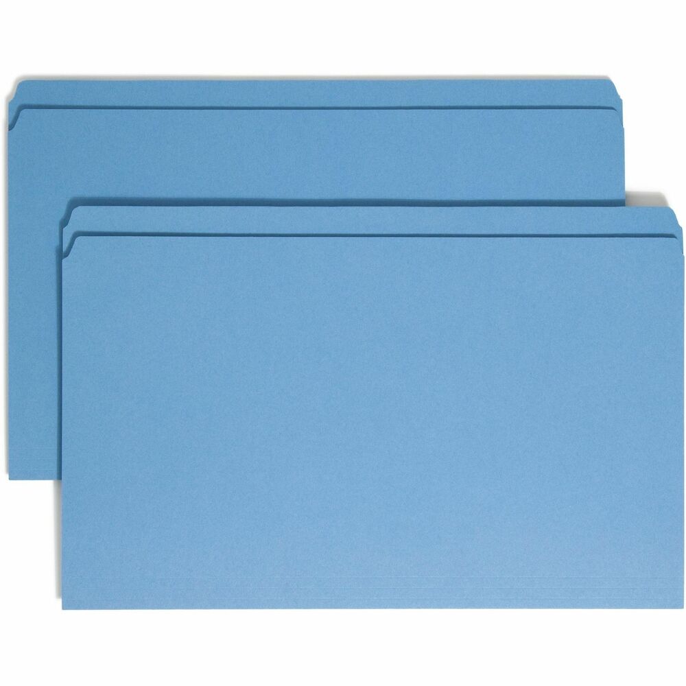SMD17010 - More durable than standard file folders, these legal-size file folders with reinforced two-ply tabs provide extra strength where you need it most. Tabs are built stronger to last longer. Straight-cut tabs allow plenty of labeling space. Use a rainbow of colors to categorize different types of folders or to complement your company colors or decor. Acid-free folders are made of 11 point stock.