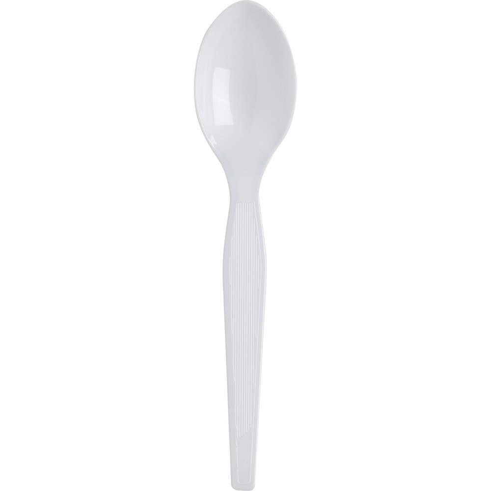 DXETH217 - Full-size, dinner-length cutlery is made of strong, shatter-resistant, durable polystyrene. Plastic utensils are ideal for office parties, luncheons and breakroom use. Heavyweight construction offers a balance of rigidity and flexibility. More from the Manufacturer
