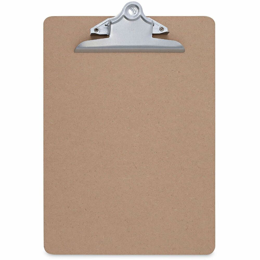 UNV40304 - Classic clipboard with a strong, high-capacity clip for gripping documents. Creates a convenient, portable writing surface for filling out forms, sharing documents, and creating sign-up sheets. The smooth surface and rounded edges and corners provide a comfortable hold. The built-in hanging hole lets you get a grip on large stacks or single sheets of paper. Crafted with durable riveted construction for lasting use.