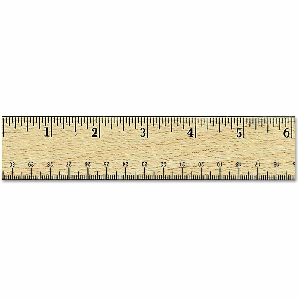 UNV59021 - This sturdy wood ruler delivers precision and durability in a classic design. Double metal edges allow clean and accurate lines when drawing or cutting. Ruler is 1.38" wide x 0.09" thick, and fits easily into any drawer. Durable wood with a clear lacquer finish provides professionalism to the ruler, making it fit in perfectly with any surrounding decor.
