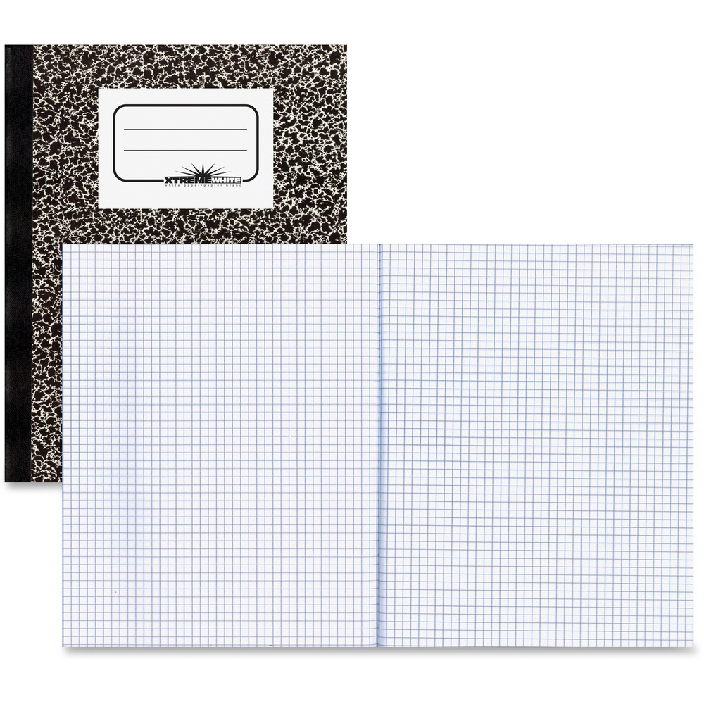 RED43475 - Composition book offers a one-subject format, flexible marble-look cover, and center-stitched binding. Ideal for taking notes and recording homework assignments. Each page is ruled on both sides in blue and has a red left margin line. Composition book contains 80 sheets.