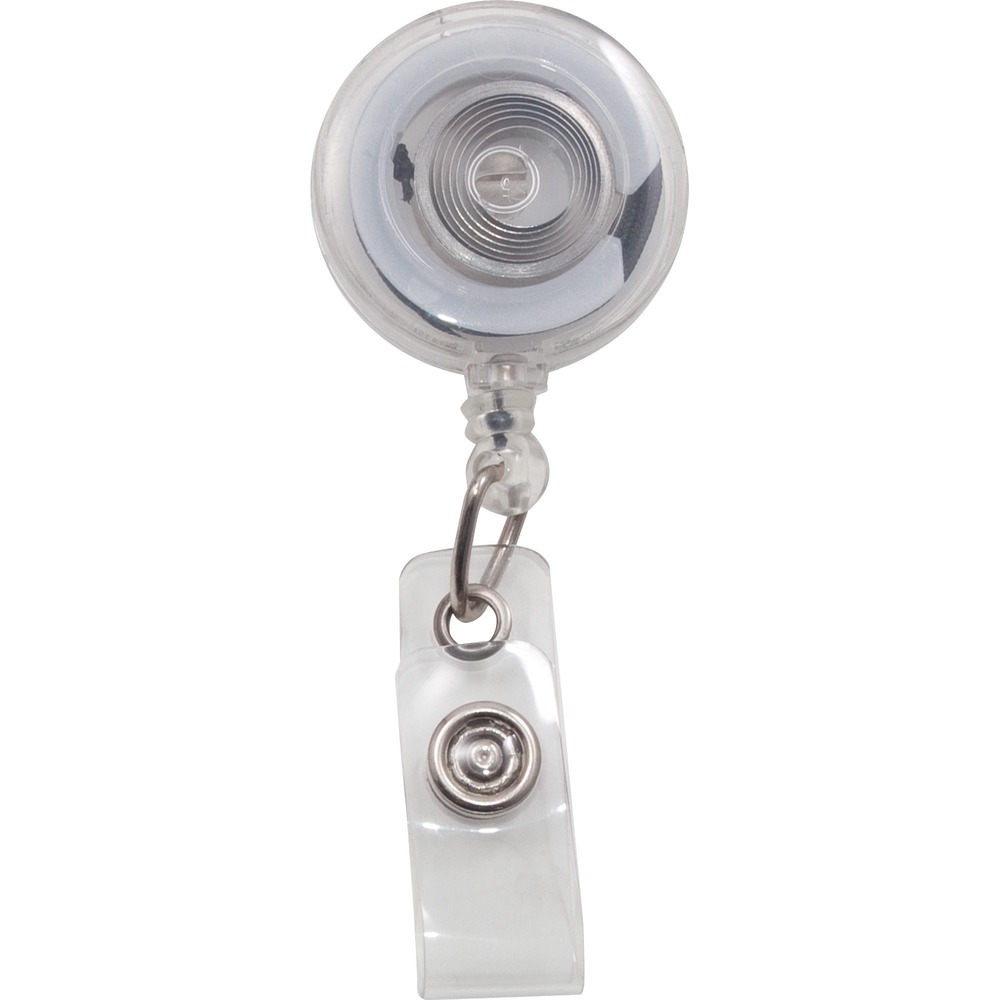 AVT75473 - Let your ID card stand out with these distinct, translucent, Retractable ID Card Reels with Snaps. Each reel has a sturdy, built-in, belt/pocket clip and a clear badge snap that easily connects to your employee or other identification cards (holders sold separately). The retractable cord extends up to 30" to allow convenient scanning and swiping of cards. It retracts easily for convenient wearing. ID card reel are an excellent choice for small or large office use.