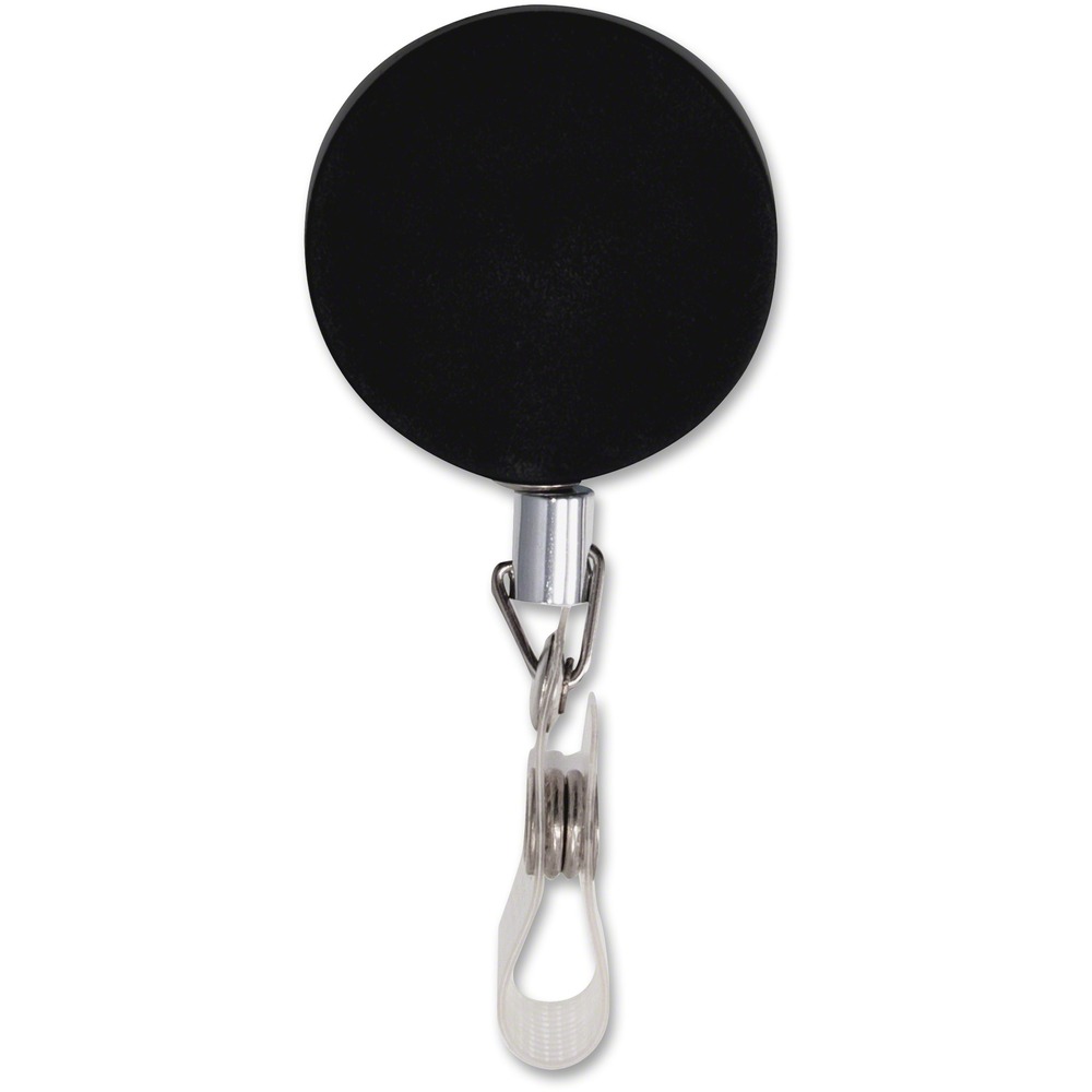 AVT75406 - Let your ID card stand out by using this distinct black and chrome, Heavy-Duty Retractable ID Reel with steel cord. Each reel has a sturdy, built-in, belt/pocket clip and a badge snap that connects to your employee or other identification cards (holders sold separately). Retractable cord extends up to 24" to allow convenient scanning and swiping of cards and retracts easily for convenient wearing. Retractable reels are an excellent choice for small or large office use.