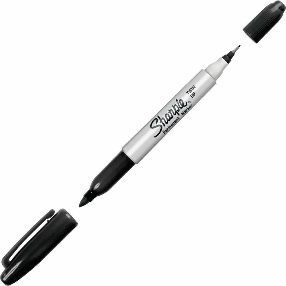 SAN32201 - Twin-tip marker offers dual degrees of precision with both fine and ultra-fine tips in the same marker. Mark on most hard-to-mark surfaces. Fade-resistant and water-resistant ink marks on most hard surfaces. Convenient, versatile marker delivers a quick-drying, nontoxic, alcohol-based formula.