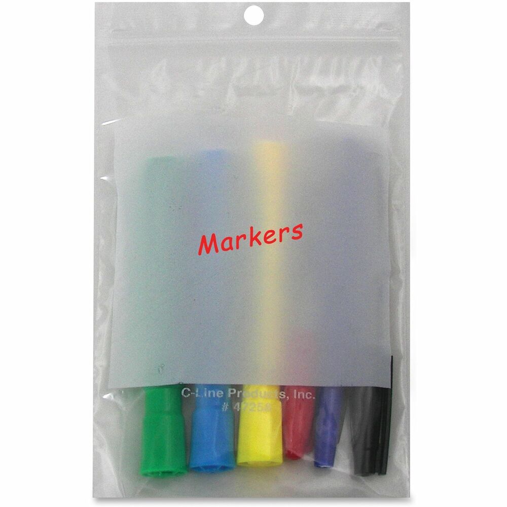 CLI47258 - Store all sorts of not-so-easily-stored items in these poly bags. Perfect for small items that are easy to lose, these poly bags are waterproof and airtight. Clear design makes contents easy to identify. Large white panel lets you write content descriptions directly on the bag for easy organization.