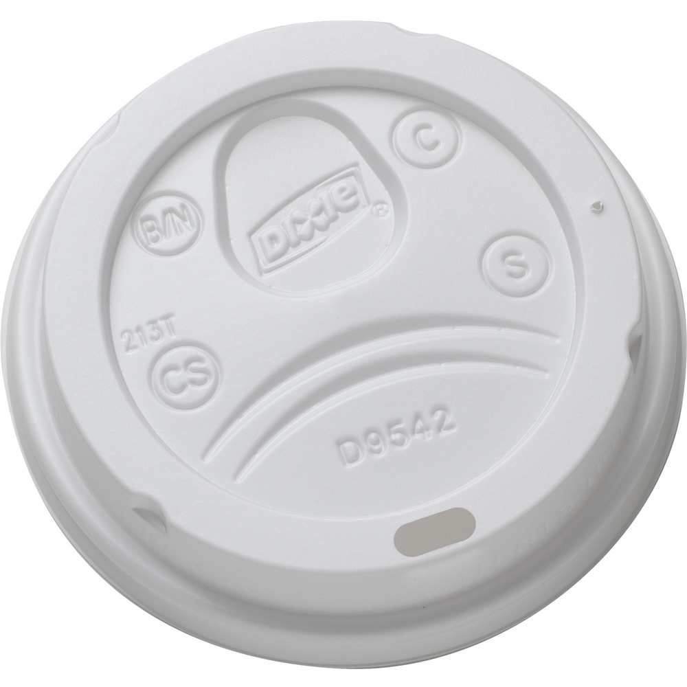 DXED9542 - Hot cup lid with a condiment identifier features a domed design to give you extra space for frothy beverages or additional toppings. Large sip hole provides just the right amount of room for an enjoyable sipping experience while you're on-the-go. Vented construction allows steam to escape for safe use with hot beverages. Lids are designed for use with Dixie PerfecTouch 10 oz. to 20 oz. paper hot cups (sold separately).