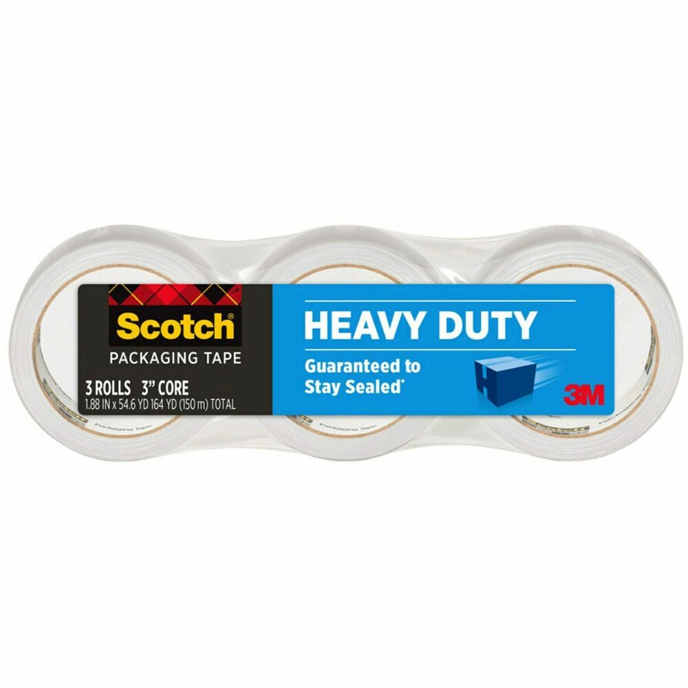 MMM38503 - Use Scotch's strongest packaging tape so even the heaviest packages can withstand rough handing. It holds strong on all box types, including 100 percent recycled boxes. It's even guaranteed to stay sealed. The strong, tough, solvent-free hot melt adhesive locks in your heavy duty contents and locks out everything else. You don't need layers of tape to get the job done - just one strip at a time so you save time. Tape meets U.S. Postal Regulations for standard packages. More from the Manufacturer