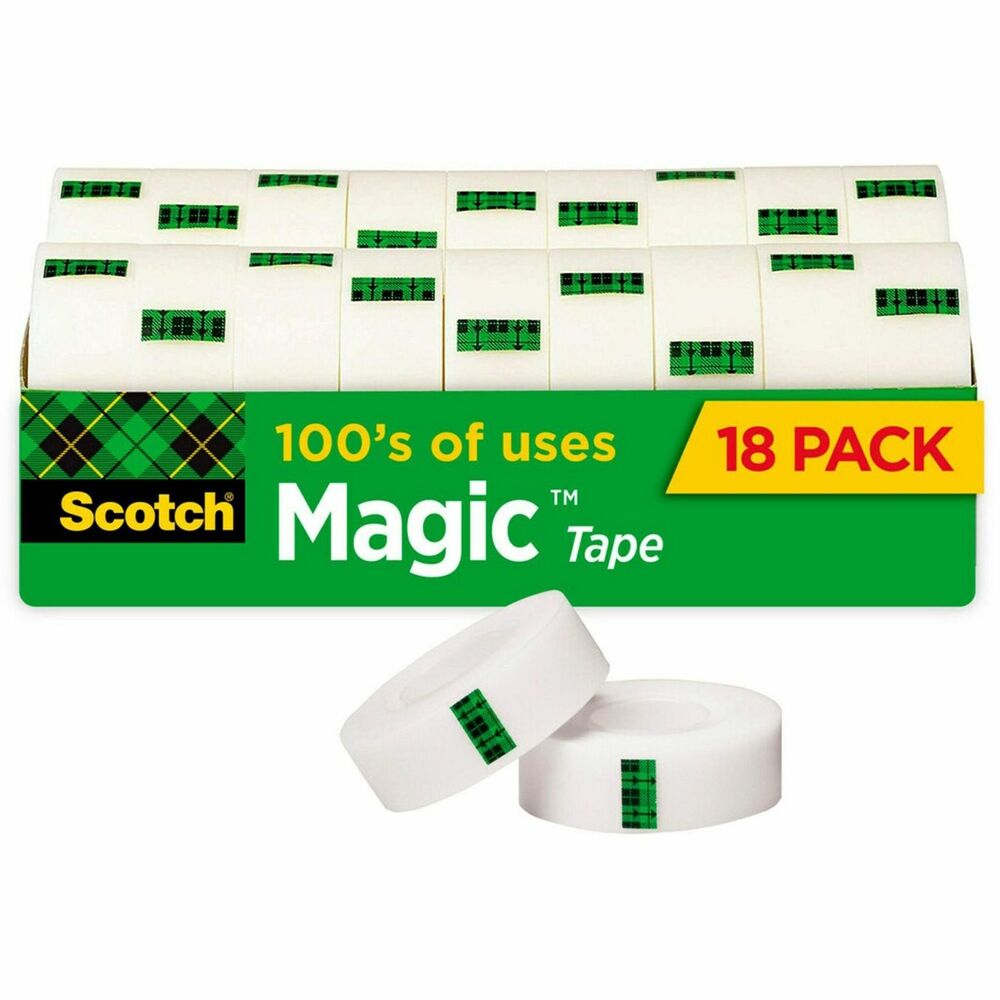 MMM810K18CP - Scotch Magic Tapes are bulk-packed in a Cabinet Pack, which means less packaging and less waste than individually boxed rolls. Tape disappears on paper and won't show on copies. Pull off the roll smoothly and cut easily. Easy-to-handle tape resists splitting and tearing. Tape also resists yellowing and drying out. You can write on tape with a pen, pencil or marker. More from the Manufacturer
