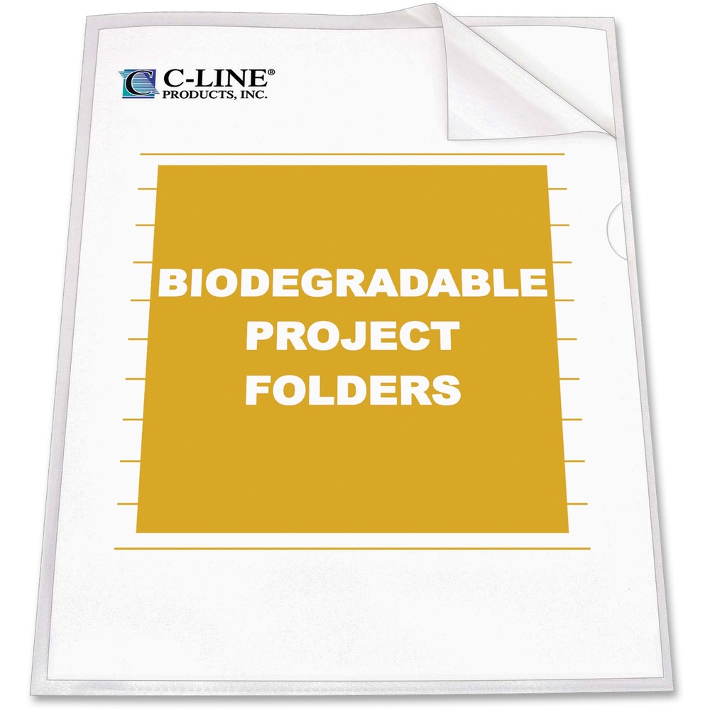 CLI62627 - Project folder offers reduced glare in storing letter-size documents. Open two sides with thumb-cut front for easy access to documents. Unique corner design allows folders to expand to hold 100 pages. Project folder is made of heavyweight, archival-quality polypropylene.