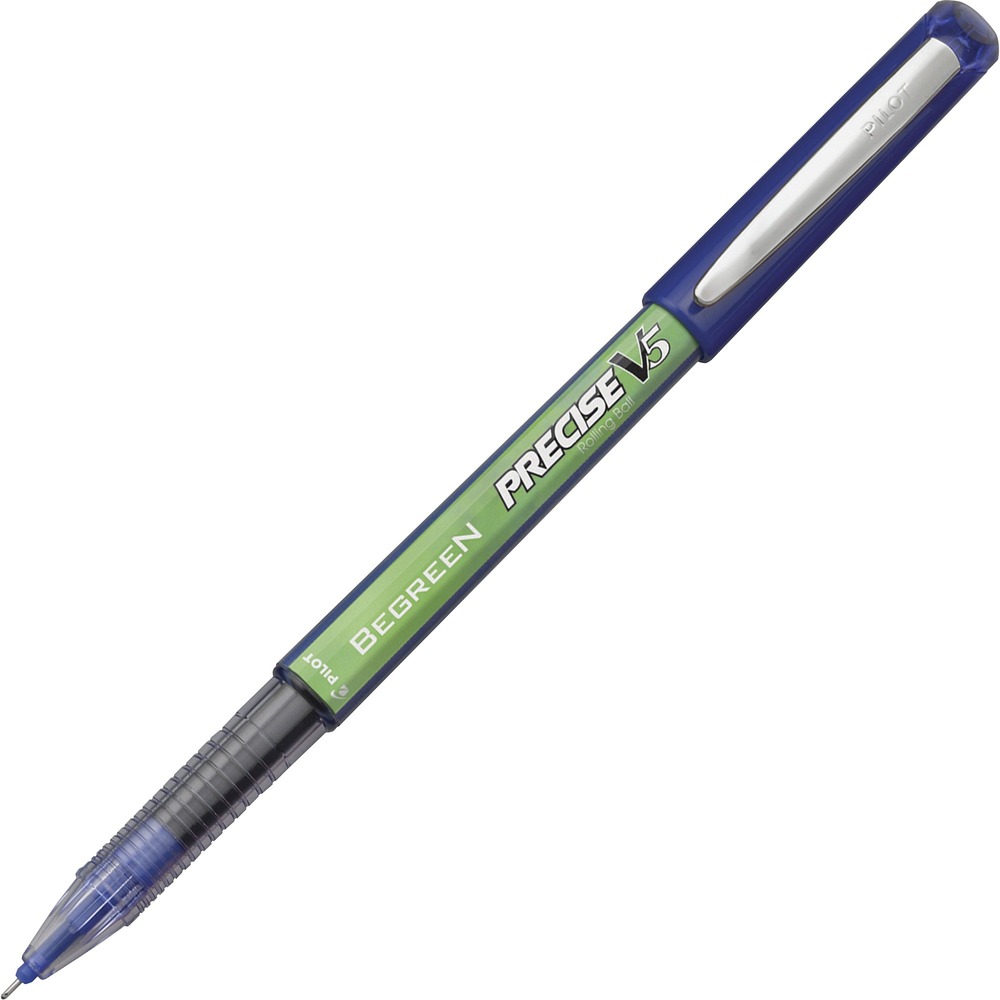 PIL26301 - BeGreen Precise V5 Rolling Ball Pen is made from a high percentage of recycled material. Unique liquid ink formula maintains consistent writing strokes. Rolling Ball Pen offers a patented Precise Needlepoint Technology. Extra-fine point pen meets ISO 14001 and 14021 Standards and is refillable with Pilot Precise V5 RT refill.