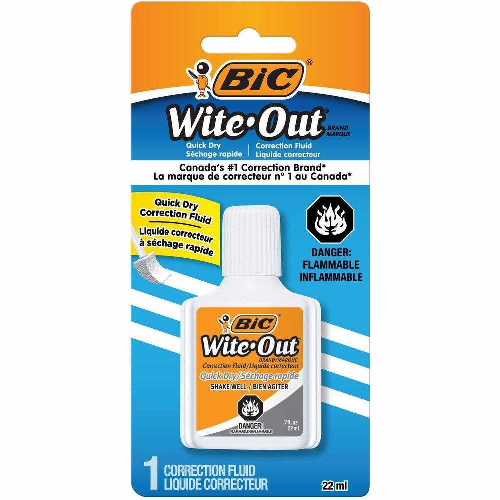 BICWOFQDP1WHI - Correction fluid includes a foam brush for neater, more precise corrections. Brush holds its shape through more than 6,000 insertions. Quick-dry formula provides reduced wait time.