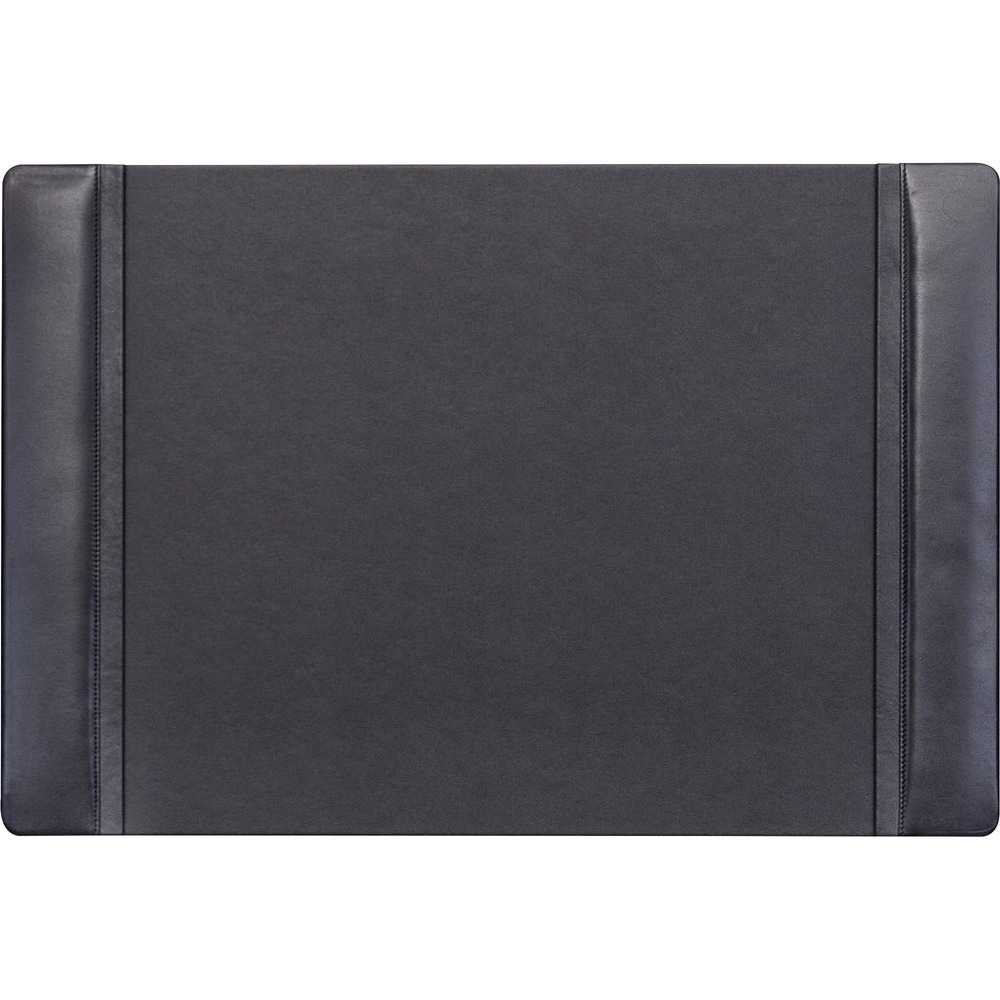 DACP1002 - Side-rail desk pad features a top-grain leather exterior with a faux-leather writing surface to provide a stylish way to protect your desktop from scuffs and scratches. Smooth velveteen lining on the bottom offers excellent protection where you need it most. Desk pad can be safely used with blotter paper.