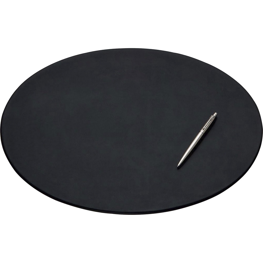 DACP1014 - Oval Conference Pad features a wrapped-edge design to provide a finished look and added durability. Top-grain leather adds professional style to any work space. Soft velveteen bottom protects surfaces from scuffs and scratches.