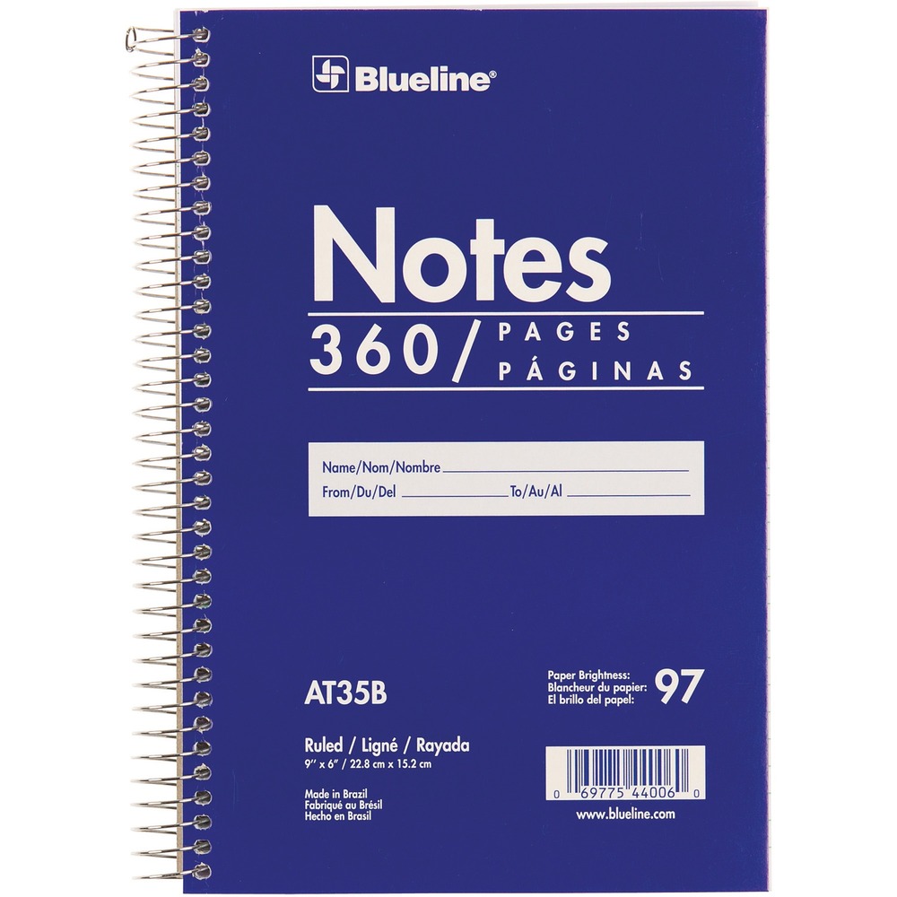 REDAT35B - 360-page steno pad has wire binding to open completely and for an easier handwriting experience. Margin-free format allows you to write on the entire page to help you use less pages. Front label area includes a space for your name and date for quick identification. Steno pad is perfect for note-taking, shorthand writing, lists and more.