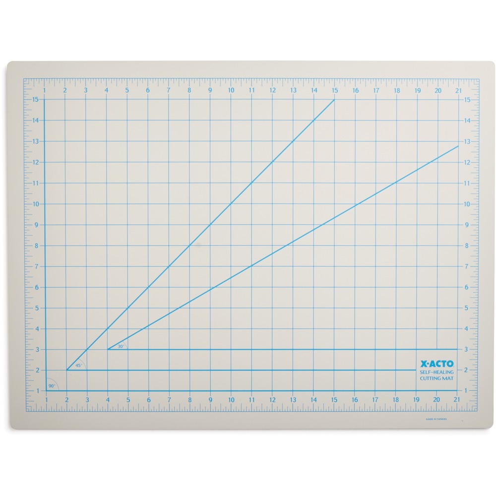 EPIX7762 - Heavy-duty, three-ply Self-healing Cutting Mat features a special surface and core that work together to minimize effects of cutting with sharp blades. The 1" grid pattern with 90 degree, 45 degree and 30 degree angular guides ensures an accurate layout. Eighths are clearly printed along edge guides. Ideal for art, drafting and engineering students or anyone with a cutting project. More from the Manufacturer