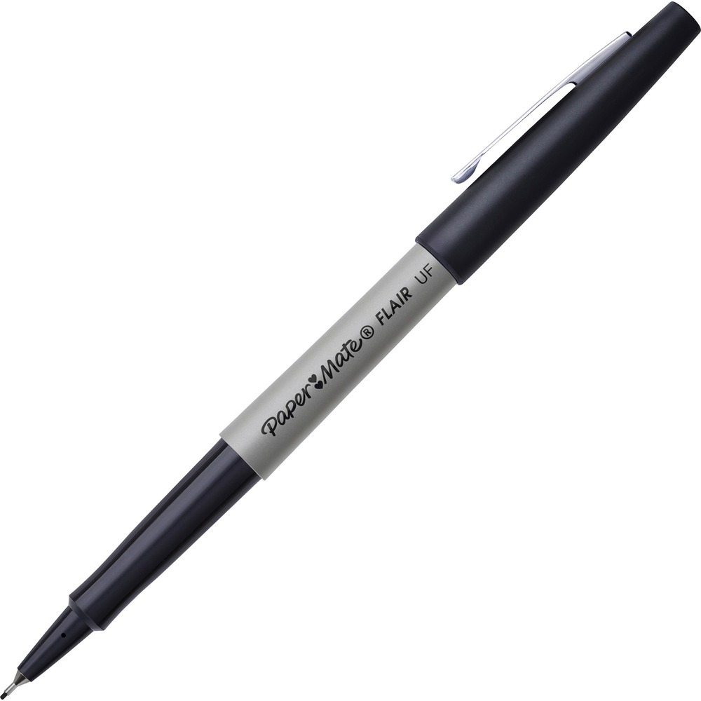 PAP8330152 - Felt-tip pen delivers ultra-fine, precise lines. Reinforced metal tip prevents tip from fraying. Quick-drying, water-based ink won't bleed through paper and is acid-free on paper. More from the Manufacturer