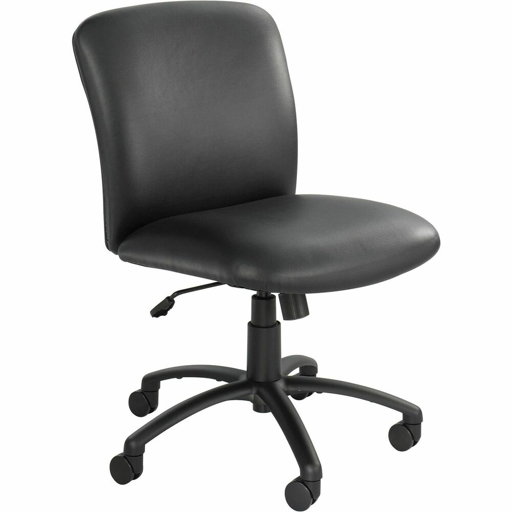 SAF3491BV - Mid-back chair is designed especially for multi-shift intensive-use environments, especially for the big and tall person. Chair offers a 500 lb. capacity and is rated for 24/7 use. Upholstered with 100 percent vinyl, chair features an extra-wide, deep seat with thick-cushioned foam for long-term comfort. Seat size is 22-1/4" wide x 20-3/4" deep. Back size is 23" wide x 19-3/4" high. Mid-back chair features a swivel seat with pneumatic seat-height adjustment from 18-1/2" to 22-1/2" , tilt, tilt lock, tilt tension and an oversized five-star base with 2" hooded dual-wheel casters for stability. Meets or exceeds ANSI/BIFMA standards. Available in black frame only. Arms are sold separately.