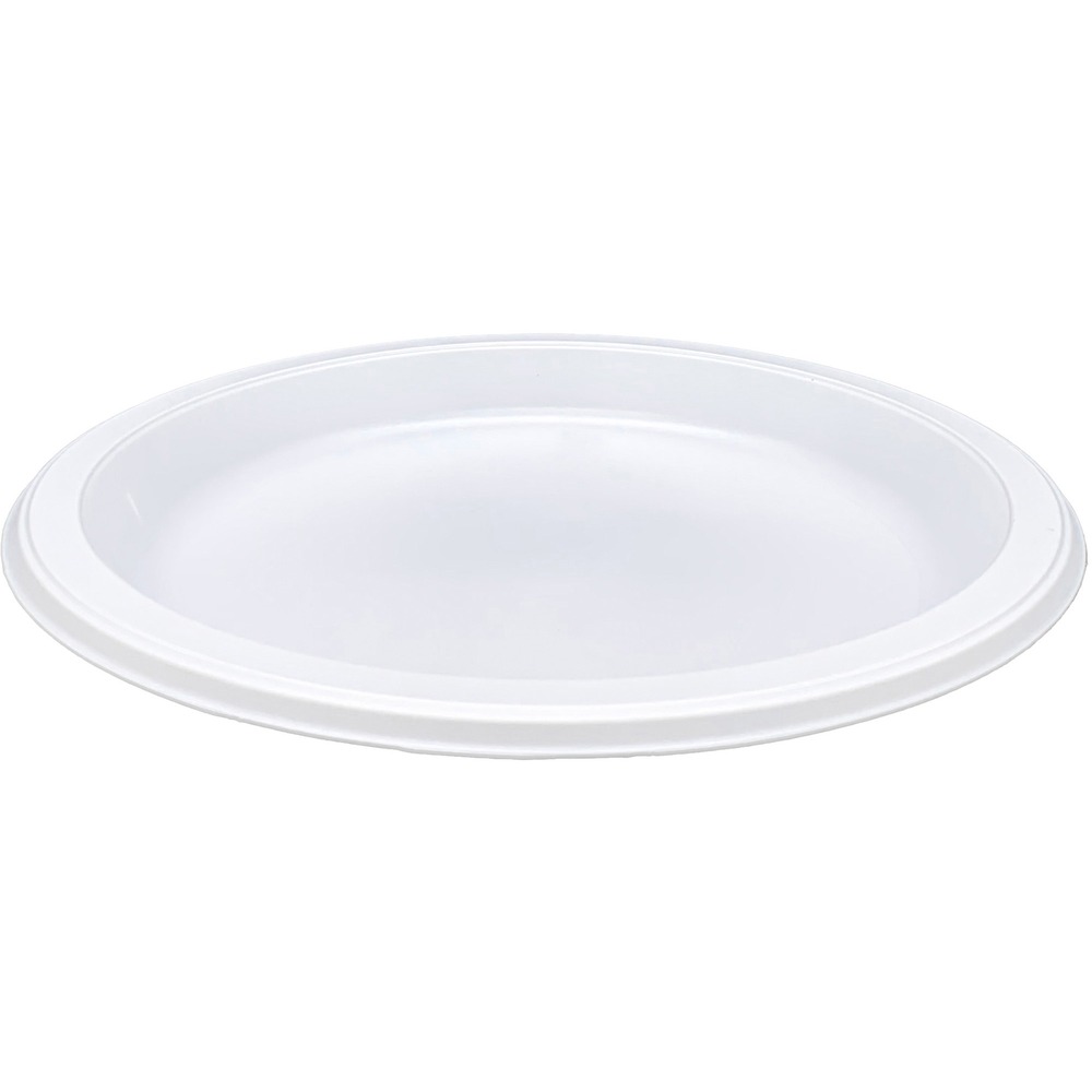 GJO10323 - Large plates are easy to clean and can hold large helpings of hot or cold food. They are ideal for breakrooms, parties and picnics. 10-1/4" plastic plates are reusable and disposable.