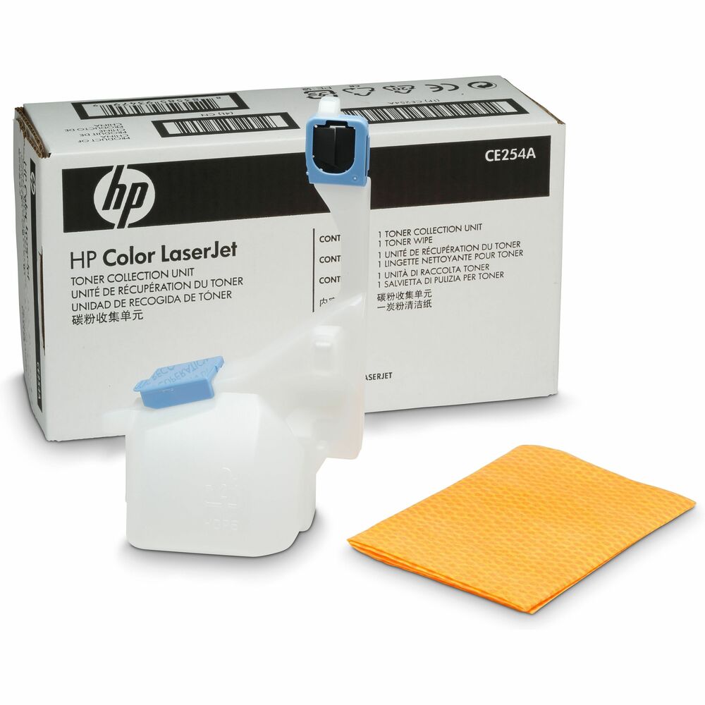 HEWCE254A - Toner collection unit is designed for use with HP Color LaserJet Printers CP3525n, CP3525dn, CP3525x, CM3530 MFP, CM3530fs MFP, M551n, M551dn, M551xh, M570dn MFP, M575dn MFP, M575f MFP and M575c MFP. Replace the toner collection unit when the product control panel prompts you. The toner collection unit is designed for a single use. Capacity is approximately 36,000 pages.