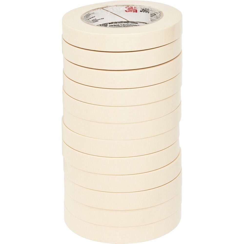 MMM260018A - Use masking tape for bundling, sealing, holding and other noncritical applications. Tape features a 3" core and a 4.4 mil thickness. Tensile strength is 19 lb. per inch.