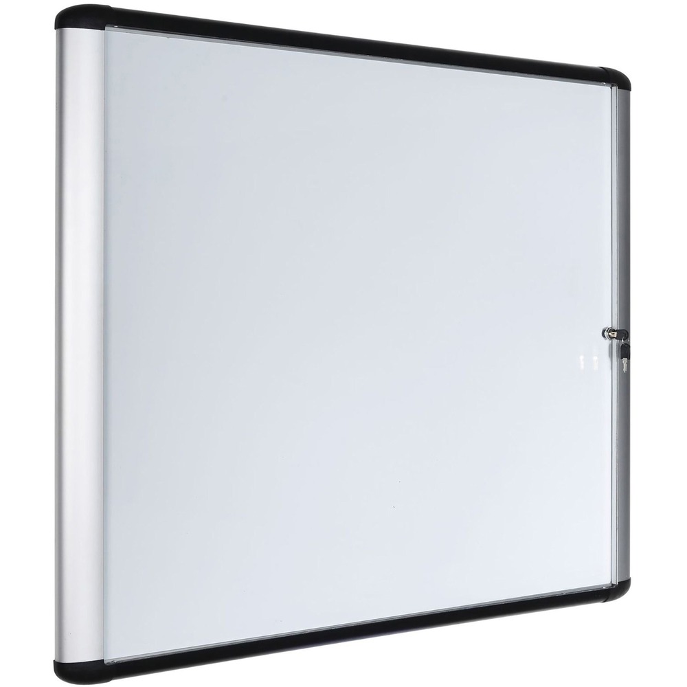 BVCVT640209650 - Great for any office or business setting, this enclosed dry-erase board features a Magnetic Porcelain Platinum Pure White Surface that resists scratching and ghosting. Clear acrylic swinging door locks to protect your message from tampering. Erasable surface allows you to easily change your message whenever you like. Magnetic feature makes posting pre-printed messages just as simple. The contemporary sleek frame is made of anodized aluminum. Enclosed board includes a wall-fastening kit. Internal depth is 1-3/4".