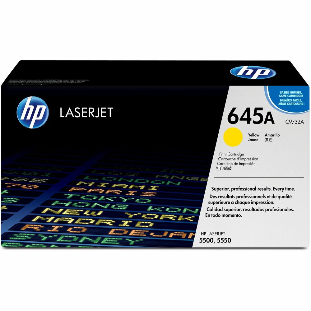 HEWC9732A - Get the best results from your HP printing system by using this Original LaserJet Toner Cartridge. HP Smart Technology and chemically grown toner formula work with you HP Color LaserJet 5500/5550 Series printers to deliver accurate, consistent color and reliable, cost-effective performance. HP Smart Technology provides easy-to-use automatic alerts, on-line ordering and easy installation. Color cartridge yields approximately 12,000 pages. More from the Manufacturer