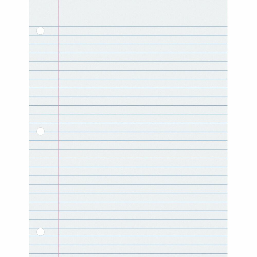 PAC2402 - Quality writing paper is excellent for themes and penmanship. Clear, smooth white bond is ruled on both sides for a wide variety of uses. Both sides are printed with a 3/8" ruling and red margin. Composition paper is recyclable.