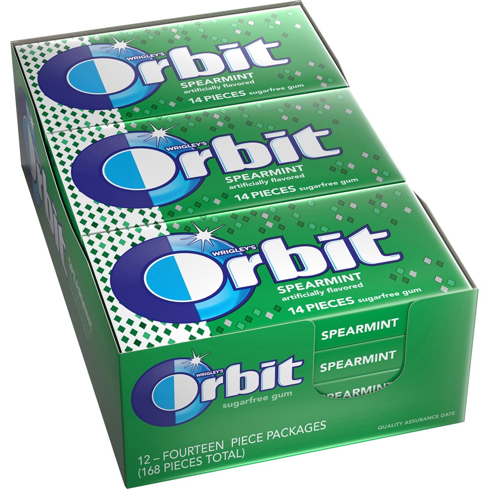 MRS11484 - With Orbit Sugar-free Gum, you'll have the confidence to show the world what you're made of. The delicious spearmint flavor gives you a clean and fresh mouth feeling so you're ready to seize your moment when it comes. With 14 pieces in a pack, you'll have plenty to share with co-workers. More from the Manufacturer