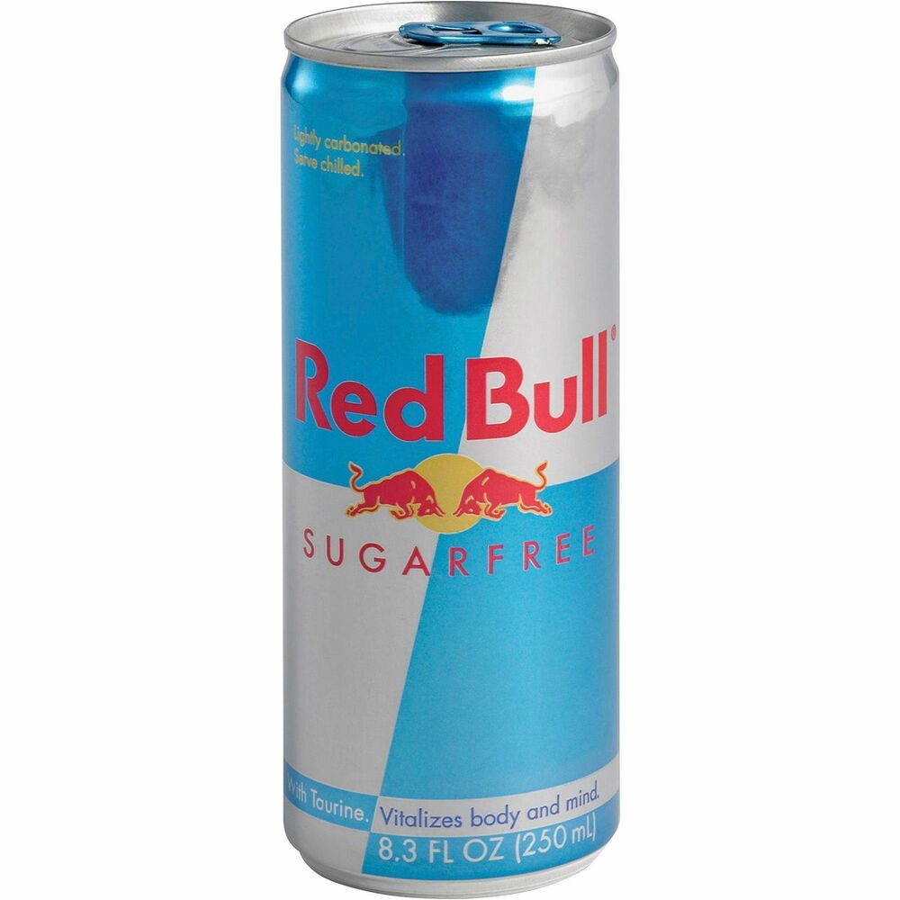 RDBRBD122114 - Sugar-free Red Bull Energy Drink offers a special formulation and combination of ingredients for times of increased mental and physical exertion. Can of energy drink only contains 10 calories. Red Bull also contains B-Group vitamins, taurine, glucuonolactone, caffeine and acesulfame K.