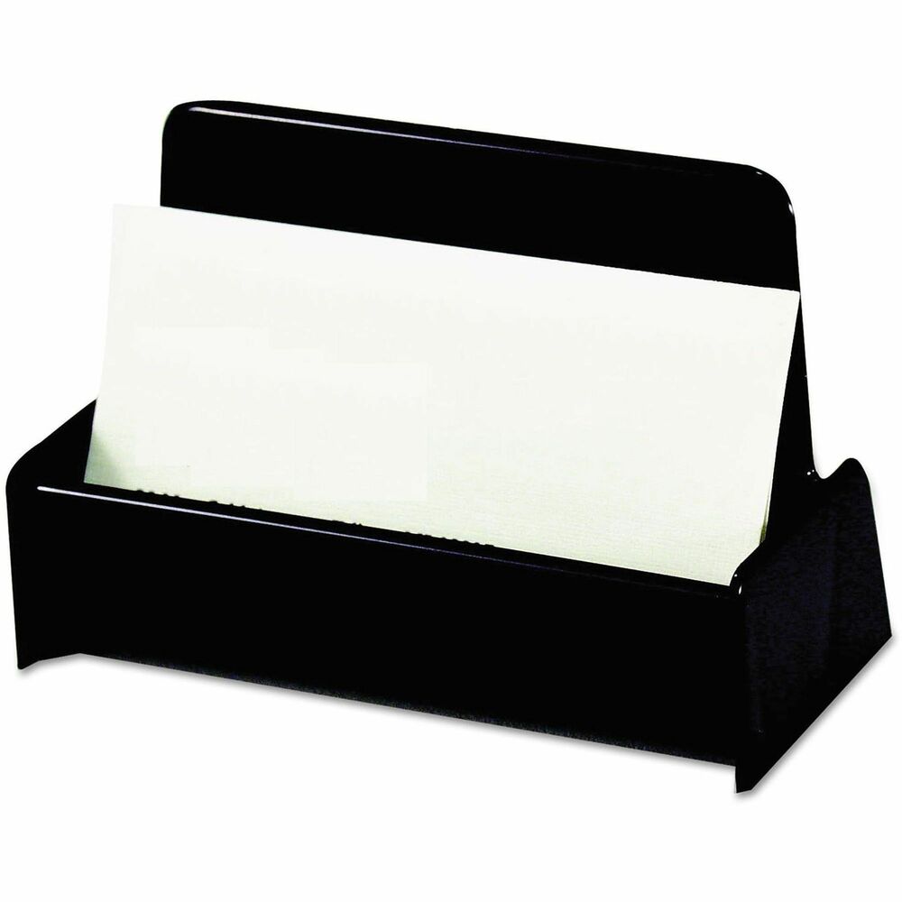 UNV08109 - The smart and simple styling of this product keeps business cards easily accessible for clients, customers and colleagues. Product is made with durable plastic construction, ensuring long-lasting use. Best used on flat surface countertops and most used in offices, shops, work and more.