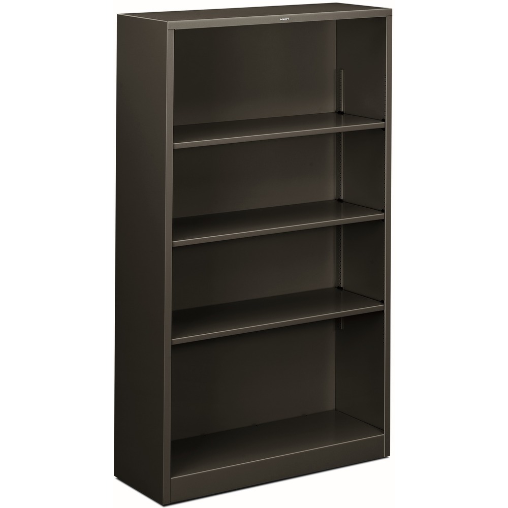 HONS60ABCS - Eminently practical and useful steel bookcase offers long life with its heavy-duty construction. Heavy-gauge steel frame has a baked enamel finish over rust-inhibiting, phosphate pretreatment. Four shelves with generous depth hold plenty and are ideal for smaller spaces. Adjust the movable shelves in 1/2" increments to accommodate any size item. Charcoal gray, four-shelf bookcase has 12-1/8" deep shelves, including the fixed bottom shelf. Each shelf holds up to 82 lb.
