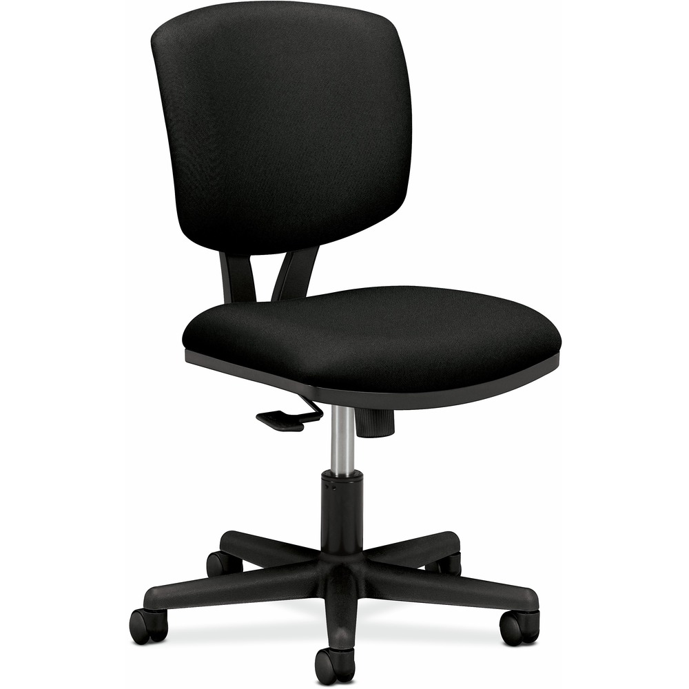 HON5703GA10T - Volt task chair with synchro-tilt offers comfort, function and style and adapts to each user with simple comfort controls for added flexibility. Generous proportions and a contoured back deliver optimal comfort. Functions include pneumatic seat-height adjustment, 360-degree swivel, dual-action synchro-tilt, tilt tension and tilt lock. This ergonomic task seating design includes a fully padded back and seat and 2-1/2" hooded dual-wheel casters. Seat size is 18-1/2" wide x 18-3/4" deep. Seat-to-floor height ranges from 18" to 22-1/4". Distinctive V-shaped back measures 17-1/4" wide x 18-3/4" high from the seat. Chair also features a plastic outer back and black frame. Chair meets or exceeds applicable ANSI/BIFMA and ISTA performance standards. Height-adjustable arms are sold separately. More from the Manufacturer