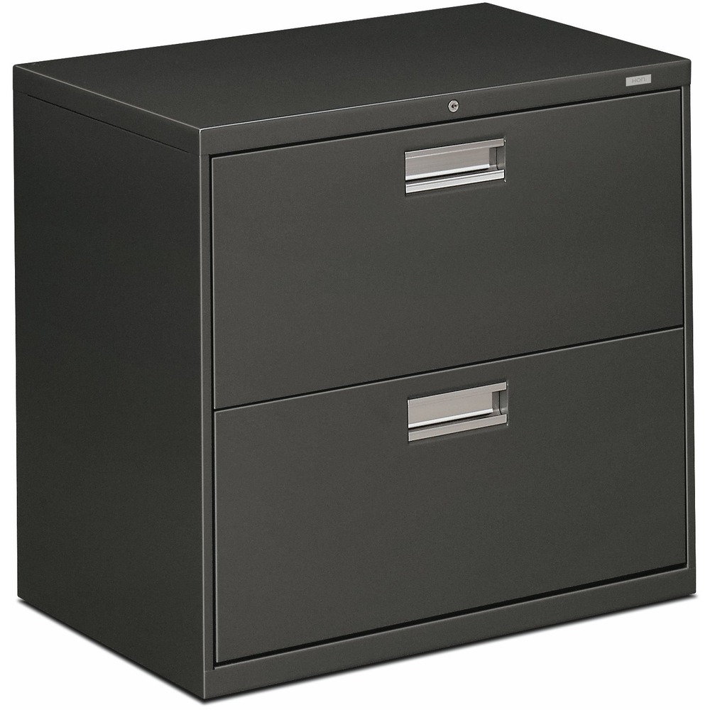 HON672LS - Two-drawer lateral file offers exceptional construction with double-walled base construction for maximum rigidity. Baked enamel finish over rust-inhibiting, phosphate pretreatment adds more durability. Telescoping, ball-bearing suspension delivers remarkably smooth drawer operation. Drawers accommodate letter-size or legal-size folders from side-to-side with included adjustable hangrails. Drawers are flush at the top and sides and feature drawer-extension restraint and aluminum, recessed drawer pulls. Mechanical interlock allows only one drawer to open at a time. 30" wide lateral file also offers four adjustable leveling guides for stabilizing; HON One Key interchangeable, core-removable lock; and reinforced case steel construction. Lock mechanism secures both sides of drawers.