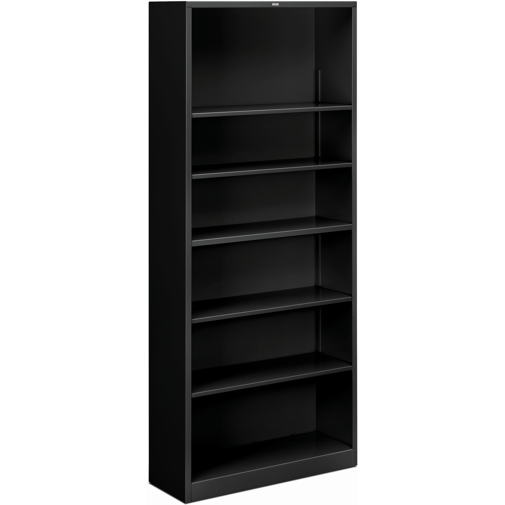 HONS82ABCP - Eminently practical and useful steel bookcase offers long life with its heavy-duty construction. Heavy-gauge steel frame has a baked enamel finish over rust-inhibiting, phosphate pretreatment. Six shelves with generous depth hold plenty and are ideal for smaller spaces. Adjust the movable shelves in 1/2" increments to accommodate any size item. Black, six-shelf bookcase has 12-1/8" deep shelves, including the fixed bottom shelf. Each shelf holds up to 82 lb.