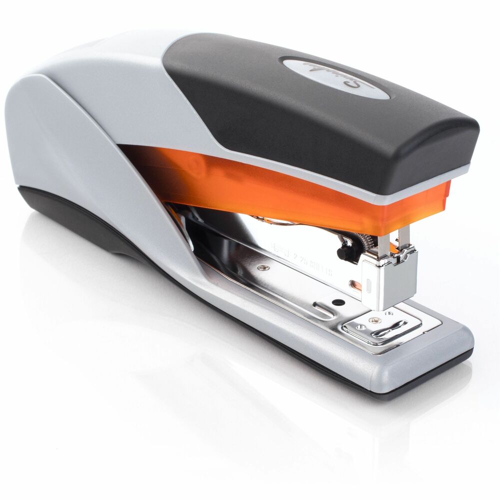 SWI66402 - LightTouch Reduced Effort Stapler simplifies stapling two to 20 sheets. Stapler is engineered for smooth, easy operation, and excels at low sheet counts. For best performance, use Swingline S.F. 4 Premium Staples. Full-strip stapler design accommodates full strip of 210 staples. Soft grip surfaces enhance feel and control for desktop or handheld use. Made with a durable plastic housing and metal mechanism. More from the Manufacturer
