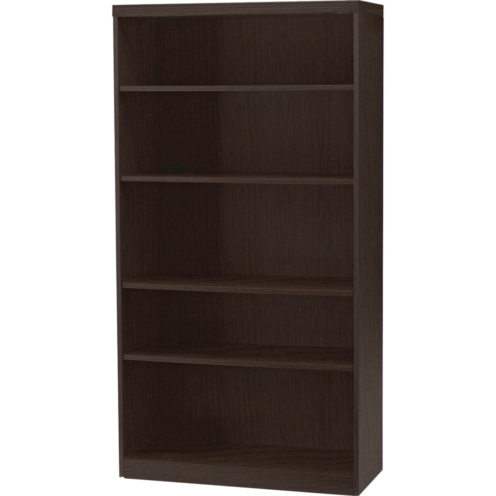 SAFAB5S36LDC - Bookcase is part of the Aberdeen Series that brings genuine business practicality to every environment. Each quality piece balances the look of the wood with the performance of laminate. Base and center shelves are fixed. Other shelves adjust in 1-1/4" increments with a total adjustment of 5". Corner mouse holes allow vertical cable management. Back panel provides grommet holes for wall access. Eye-catching fluted trim wraps around the top edge.