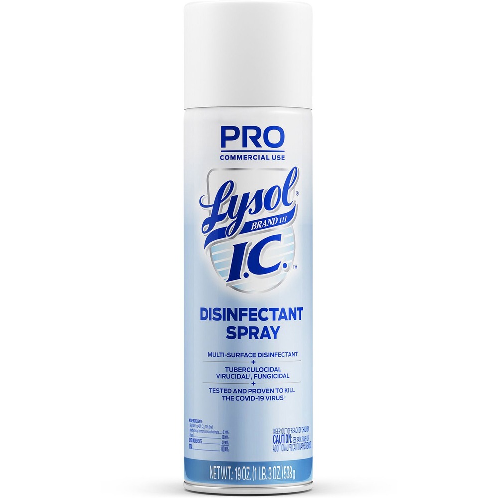 RAC95029 - Tuberculocidal, bactericidal, virucidal and fungicidal formula works on both soft and hard, nonporous surfaces. Help protect patients across a range of healthcare settings with a disinfectant that can kill more than 100 different microorganisms. Disinfect frequently touched surfaces across several areas, including waiting rooms, patient exam rooms, resident rooms and restrooms. Kill 99.9 percent of viruses and bacteria (including Tuberculosis) when used as directed on hard, nonporous and soft surfaces. The ready-to-use formula allows employees to disinfect and keep moving. It contains a minimal fragrance ideal for disinfection for healthcare settings (4.5 times less fragrance than Lysol Brand III Disinfectant Spray).