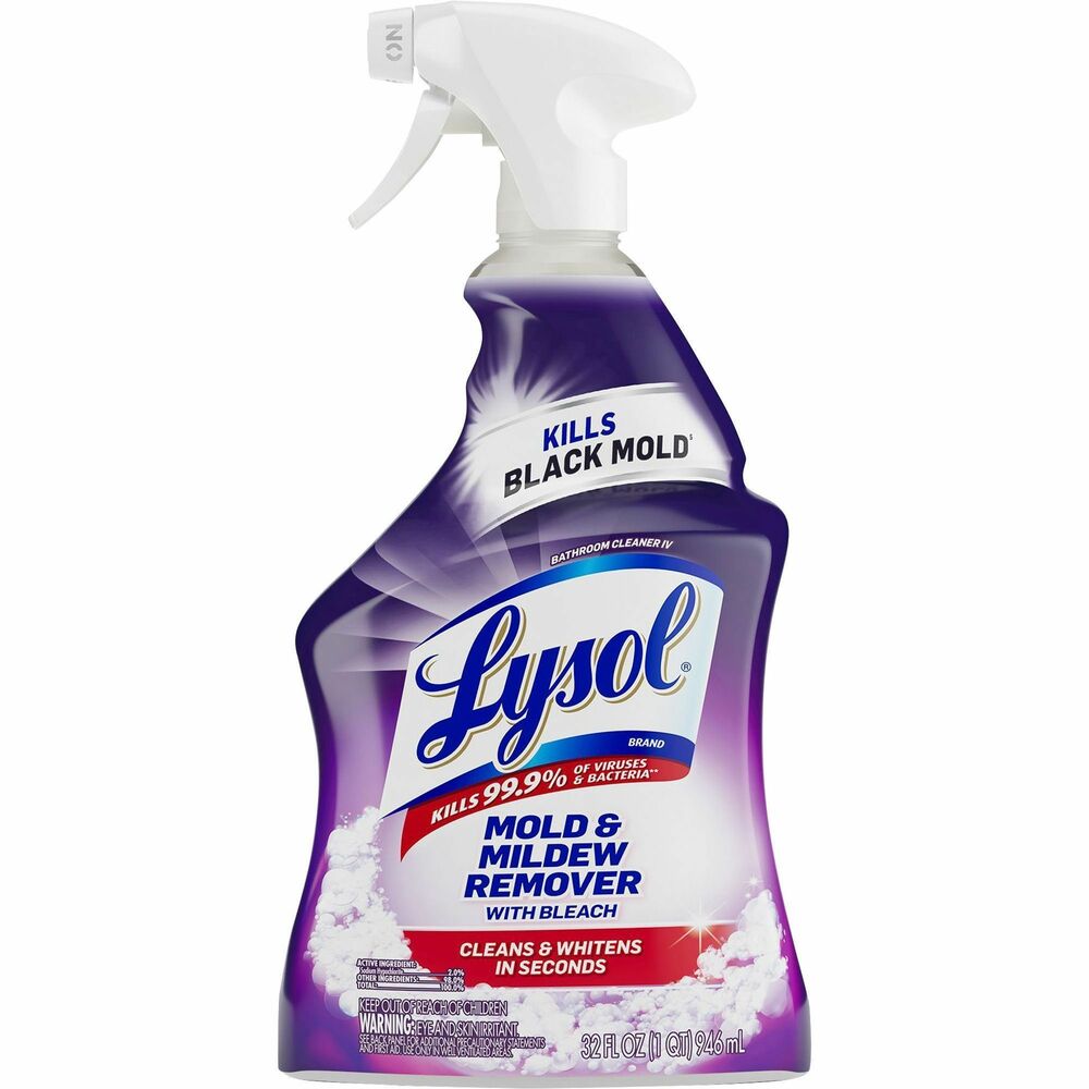 RAC78915 - Arm your cleaning staff with a powerful tool that fights against germs, mold and mildew. Lysol Bathroom Cleaner Mold and Mildew Remover optimizes your cleaning time. Versatile formula whitens while destroying soap scum. Cleaner kills 99.9 percent of viruses and bacteria, including Rotavirus WA and Rhinovirus Type 39, when used as directed on hard, nonporous surfaces. Multipurpose formula whitens and sanitizes in seconds when used as directed. Help stop the spread of germs in bathtubs and sinks on surfaces such as glazed ceramic tile and counters with the easy-to-use spray bottle.