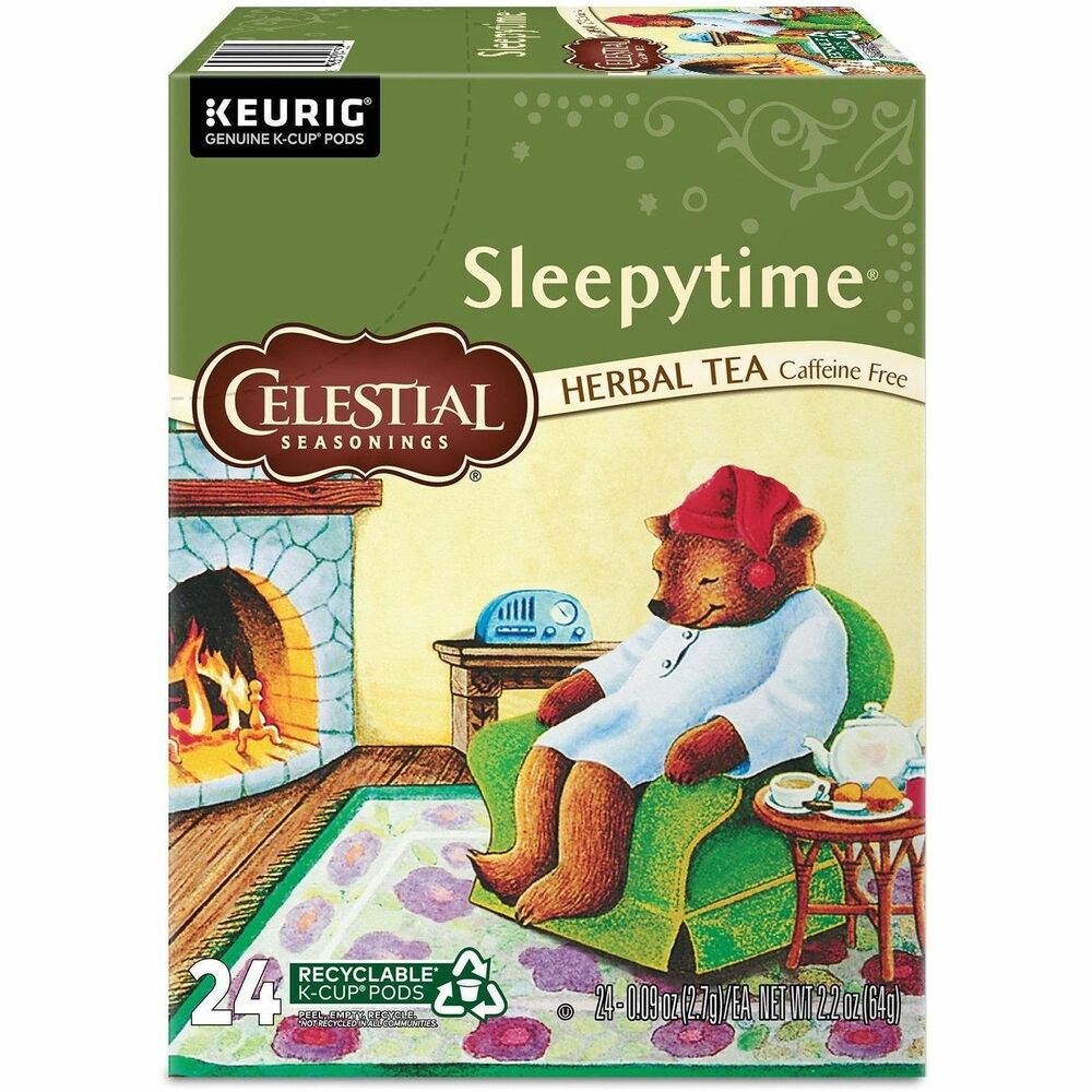 GMT14739 - Sleepytime Herbal Tea K-Cup pods, a comforting blend of chamomile and spearmint, creates a lullaby of tender flavor to soothe your senses. This 100% natural, gentle cup of hot tea lets you curl up under a quilt of flavor and quiet the tensions of your world. The part of your day shared with Sleepytime is like coming home to find a friend waiting for you by the fire. There's no calm like the sigh from the spirit when you take this moment for rest and reflection ... there's no time like Sleepytime.