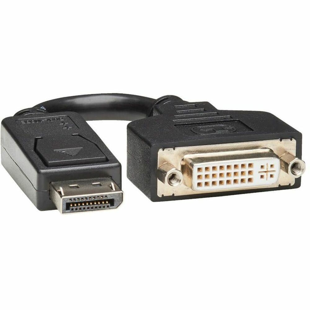 TRPP134000 - DisplayPort to DVI cable adapter lets you connect a computer with a DisplayPort connection to a DVI monitor. Plug-and-play technology makes installation quick and simple - with no software or drivers to install. Fully molded ends are durably constructed to ensure long-lasting use. Compact, one-piece design is small enough to carry in your pocket, backpack or laptop bag for easy storage and transportation. Digital video signals are passed through with support for DVI single-link computer video resolutions up to 1920 x 1200, and HD resolutions up to 1080p. Adapter requires that your connected computer is equipped with a DP++ (DisplayPort++) port. More from the Manufacturer