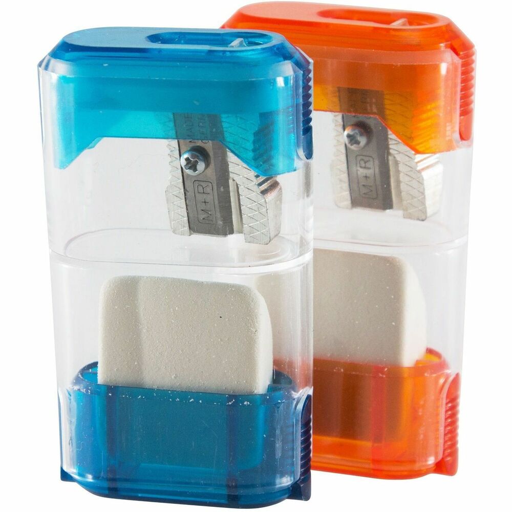 BAU19550 - Pencil sharpener features a built-in handy eraser, honed steel blades and a built-in dust-proof receptacle. Made for use with standard-sized pencils. Dustproof receptacle allows you to take it with you wherever you need to go without the risk of spilling the shavings. Pencil sharpener meets or exceeds standard for RoHS compliance for lead, mercury, bromine, chrome and cadmium. More from the Manufacturer