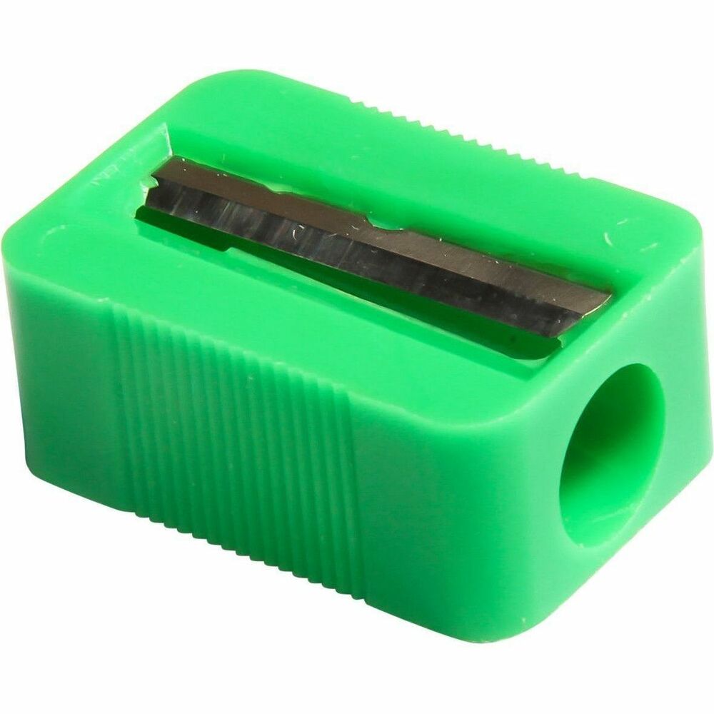 BAUMR3380 - One-hole sharpener is designed for sharpening standard-size pencils. Design features a plastic casing and steel blade. Sharpener meets or exceeds standard for RoHS compliance for lead, mercury, bromine, chrome and cadmium. More from the Manufacturer