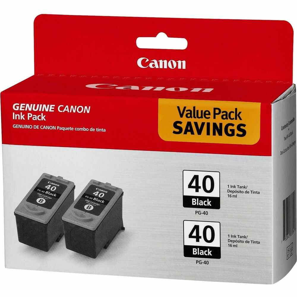 CNMPG40TWINPK - Ink cartridges are designed for use with Canon Fax-JX200, JX210P; PIXMA iP1600, iP1700, iP1800, iP2600, MP140, MP150, MP160, MP170, MP170, MP180, MP190, MP210, MP210, MP450, MP460, MP470, MX300 and MX310. Pigment ink formulation delivers long-lasting prints and resists smearing caused by highlighters.