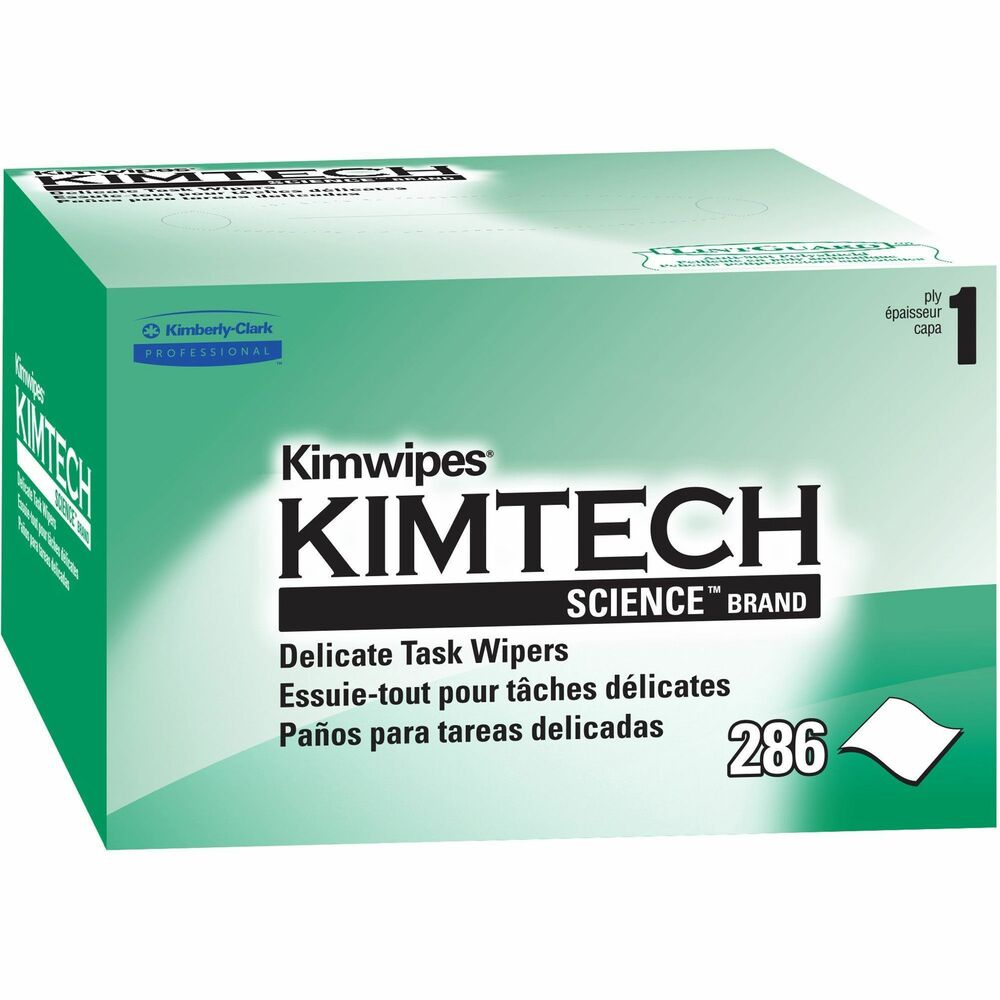 KCC34155 - When your work requires delicate, light-duty wipers to handle precise tasks, these Kimwipes Delicate Task Wipers are a perfect choice. With a legacy of more than 60 years of being the go-to wipe for cleaning surfaces, parts and instruments in labs, laboratory lenses and medical offices, these single-ply wipes easily clean liquids, dust and small particles. Antistatic dispensing design reduces electrostatic discharge. Medical wipes are an efficient, waste-reducing essential thanks to one-at-a-time dispensing. More from the Manufacturer
