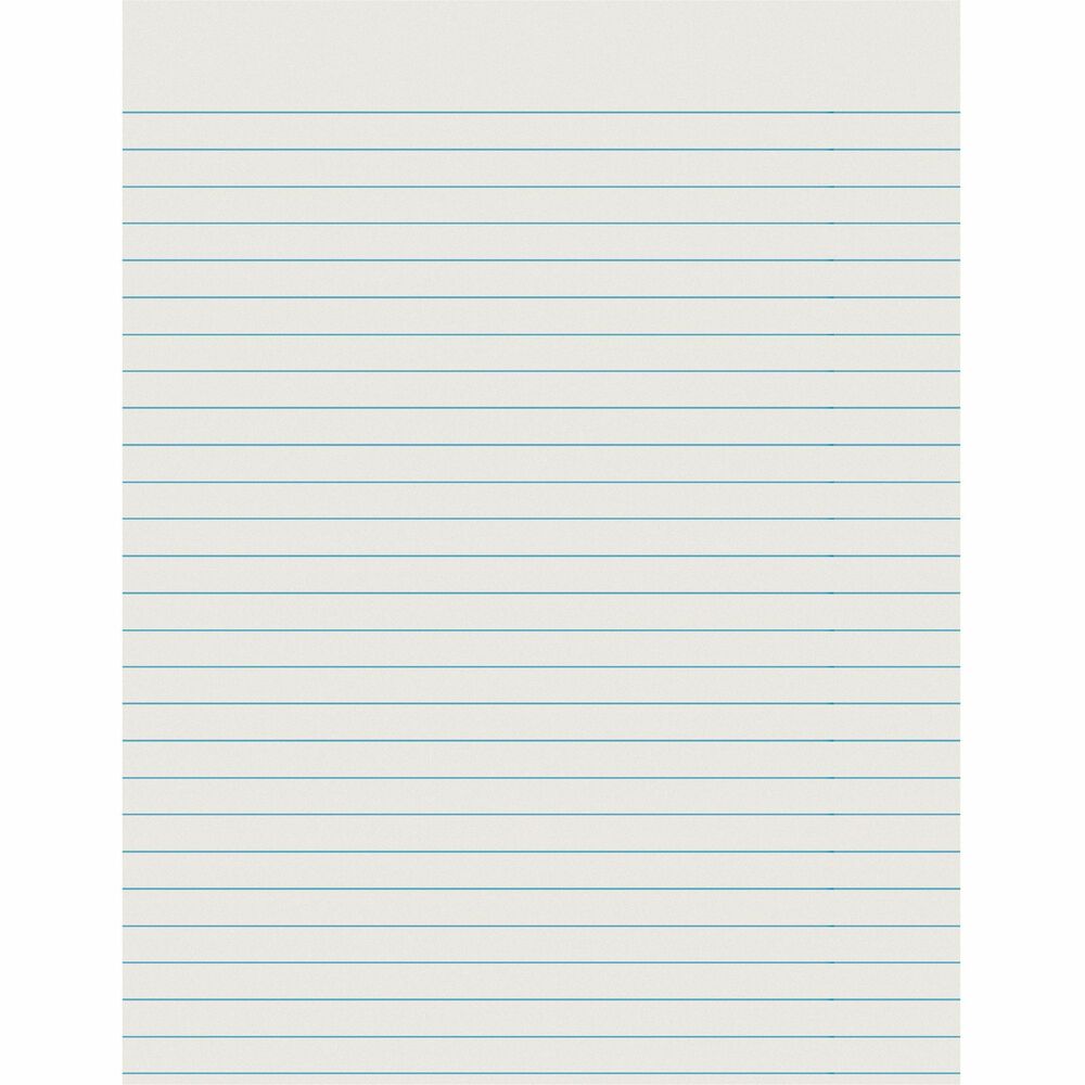PAC2603 - Letter-size practice paper is perfect for honing handwriting skills. Clear, white newsprint has light blue ruling on both sides. Sheets are ruled 3/8" the short way on both sides to serve as a guide for controlled writing. Paper is recyclable.